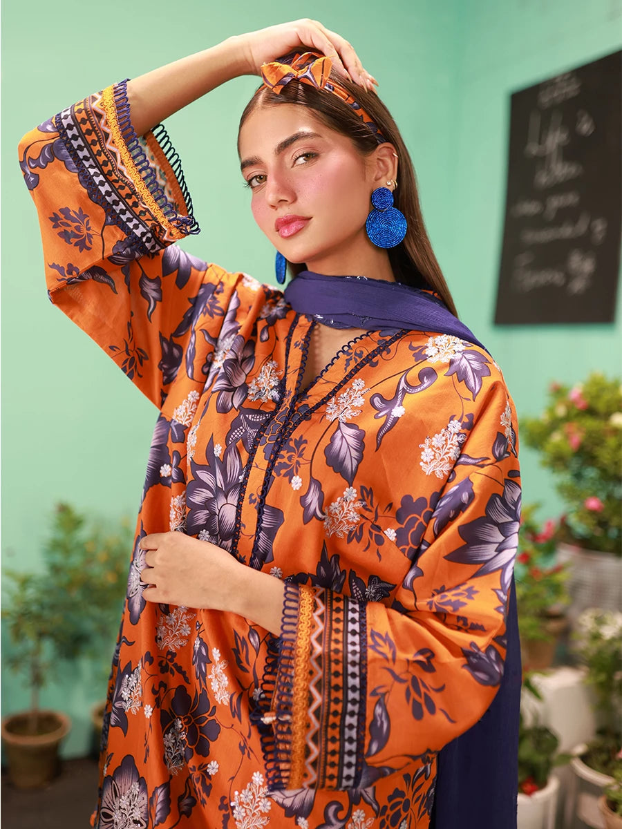 Salitex | Izel Lawn 24 | LUXURY LAWN EMBROIDERED SUIT by Salitex - Designer Dress - Type: Casuals - Available at Libayah - 100% Original