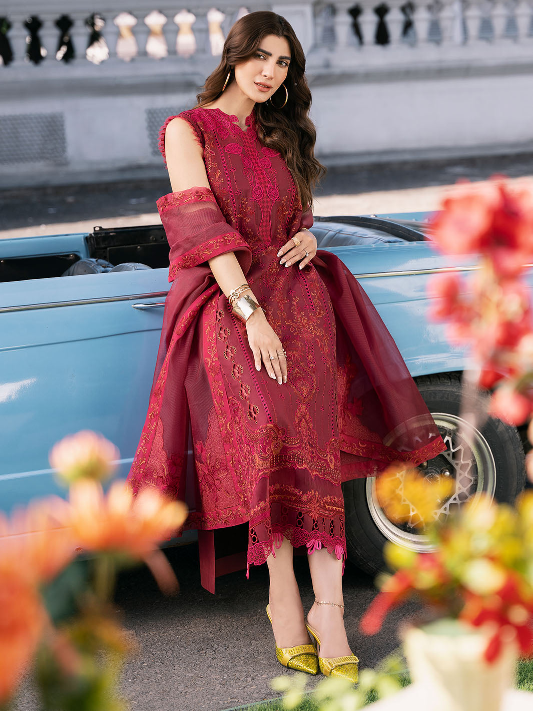 Bin Ilyas | Clara Embroidered Lawn 24 | 211 - B by Bin Ilyas - Designer Dress - Type: Ladies Clothes - Available at Libayah - 100% Original