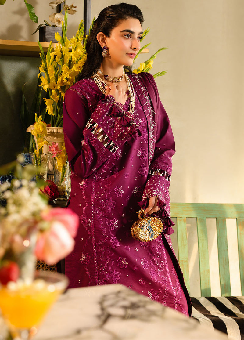 Sahane | In Laws in Lawn Eid Edit | CT-21002 Berry by Sahane - Designer Dress - Type: Ladies Clothes - Available at Libayah - 100% Original