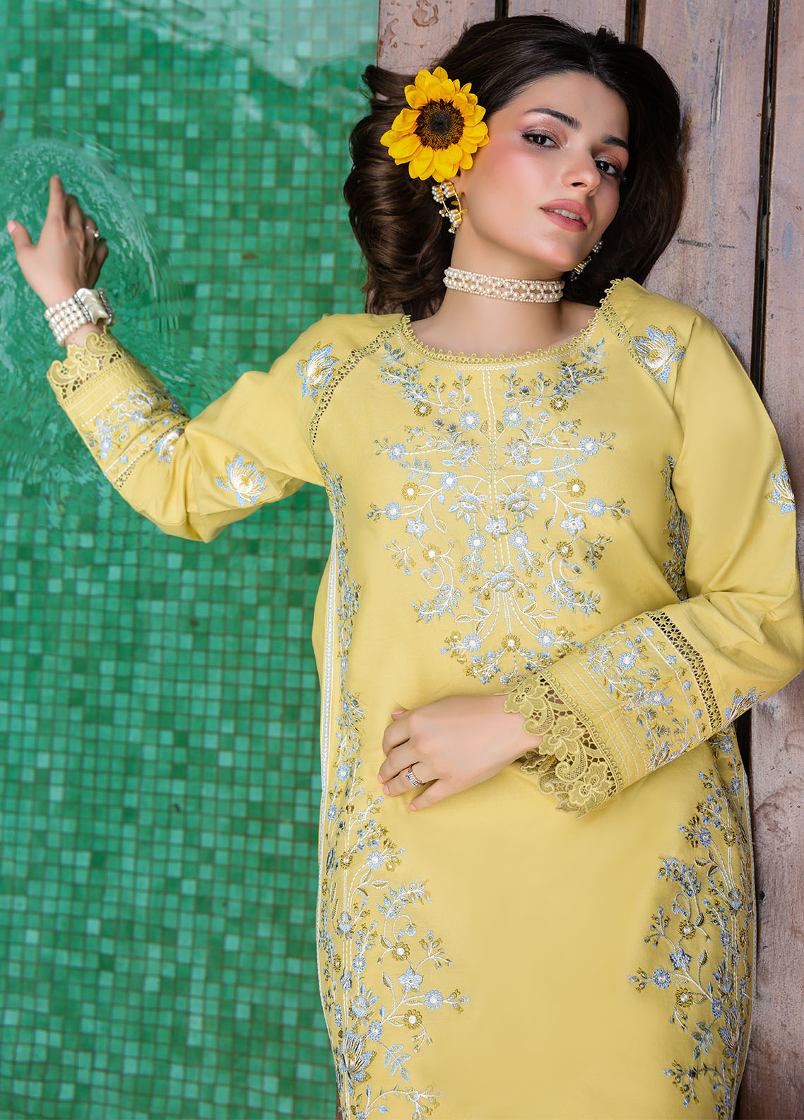Sahane | Lovent Embroidered Pret 25 | ME23006 Corina by Sahane - Designer Dress - Type: Ladies Clothes - Available at Libayah - 100% Original