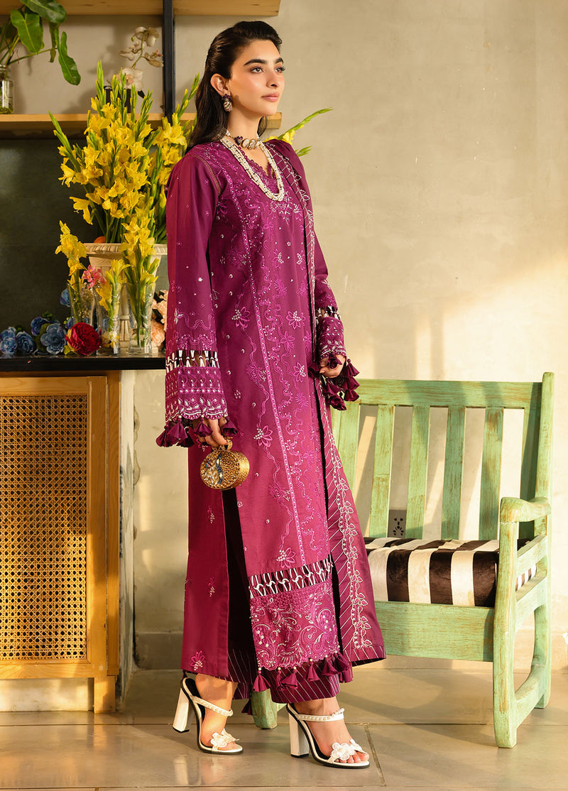 Sahane | In Laws in Lawn Eid Edit | CT-21002 Berry by Sahane - Designer Dress - Type: Ladies Clothes - Available at Libayah - 100% Original