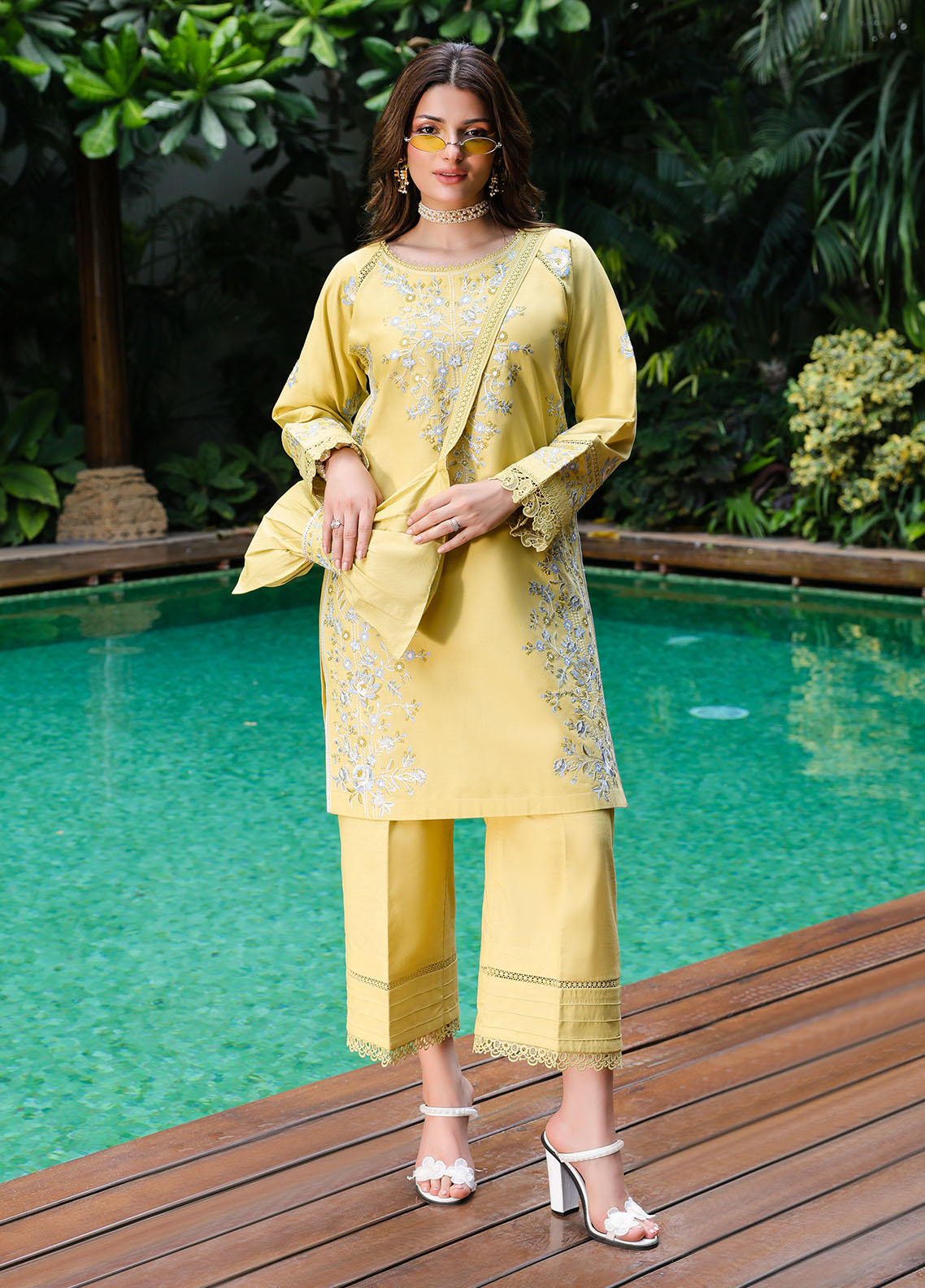 Sahane | Lovent Embroidered Pret 25 | ME23006 Corina by Sahane - Designer Dress - Type: Ladies Clothes - Available at Libayah - 100% Original