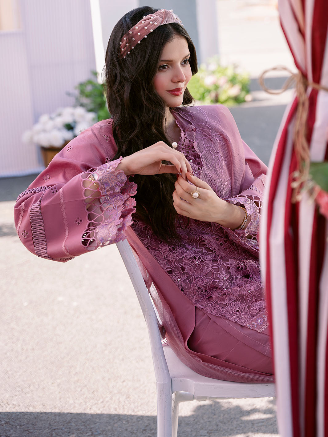 Bin Ilyas | Clara Embroidered Lawn 24 | 215 - A by Bin Ilyas - Designer Dress - Type: Ladies Clothes - Available at Libayah - 100% Original