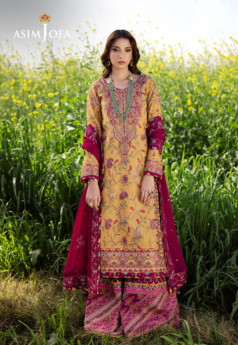 Asim Jofa | Luxury Lawn 25 | AJELL-07 by Asim Jofa - Designer Dress - Type: Ladies Clothes - Available at Libayah - 100% Original