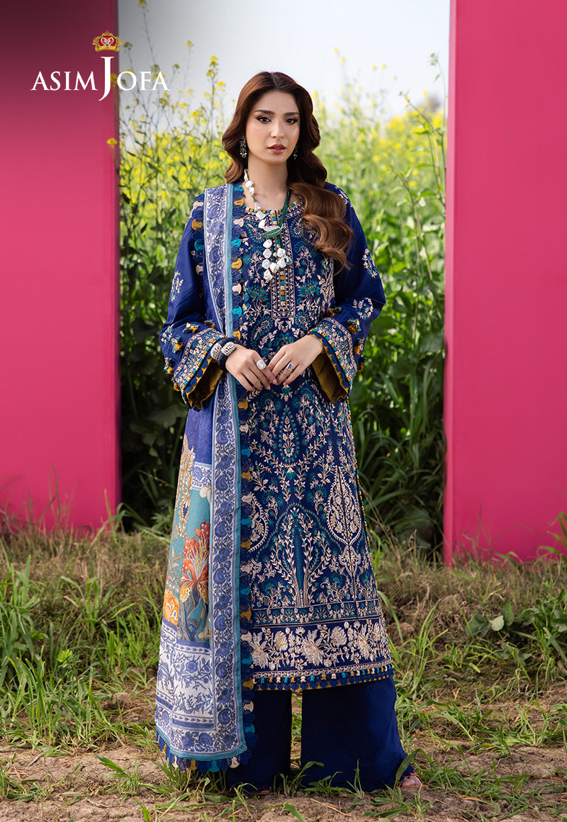 Asim Jofa | Luxury Lawn 25 | AJELL-11 by Asim Jofa - Designer Dress - Type: Ladies Clothes - Available at Libayah - 100% Original