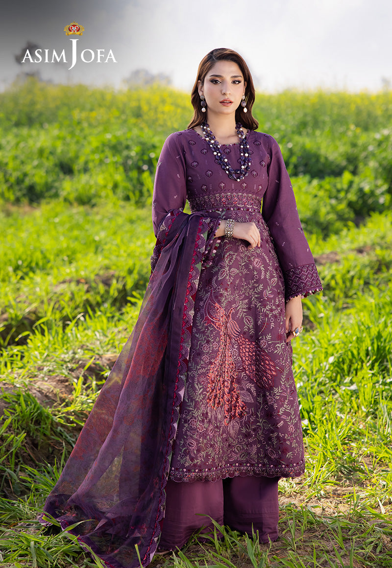 Asim Jofa | Luxury Lawn 25 | AJELL-18 by Asim Jofa - Designer Dress - Type: Ladies Clothes - Available at Libayah - 100% Original