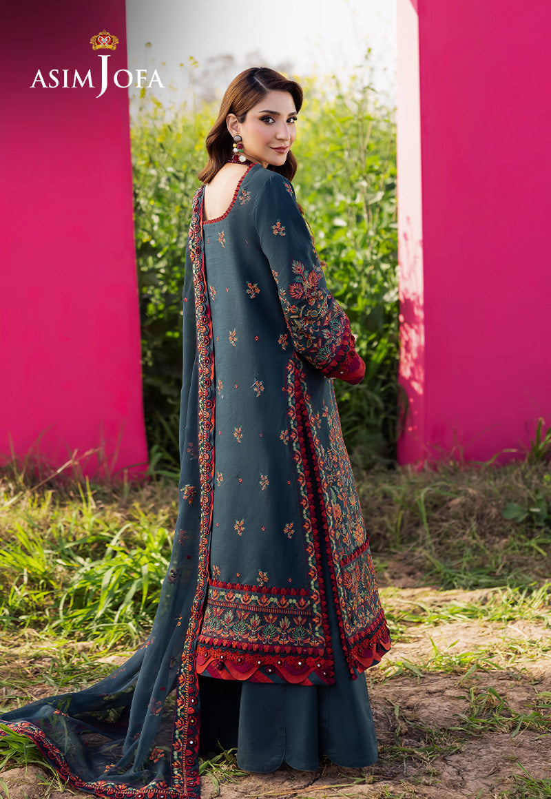 Asim Jofa | Luxury Lawn 25 | AJELL-04 by Asim Jofa - Designer Dress - Type: Ladies Clothes - Available at Libayah - 100% Original