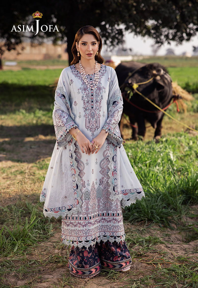 Asim Jofa | Luxury Lawn 25 | AJELL-10 by Asim Jofa - Designer Dress - Type: Ladies Clothes - Available at Libayah - 100% Original