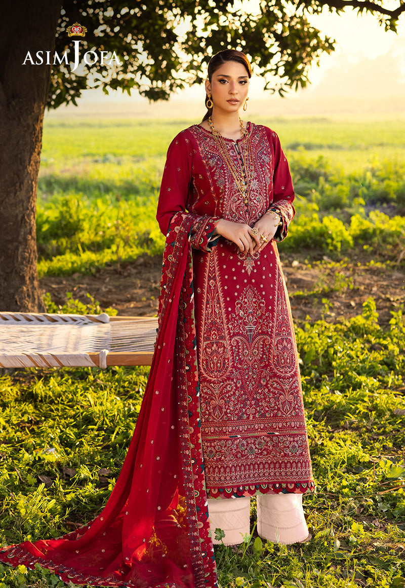 Asim Jofa | Luxury Lawn 25 | AJELL-06 by Asim Jofa - Designer Dress - Type: Ladies Clothes - Available at Libayah - 100% Original