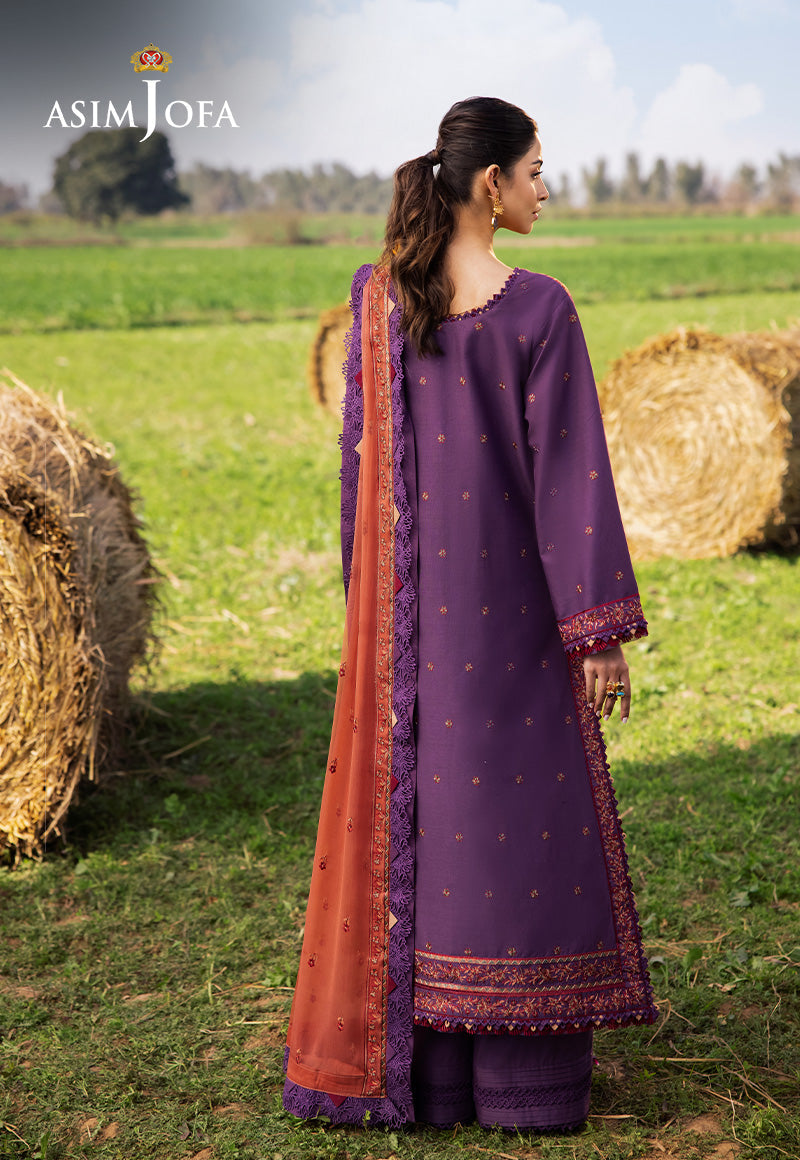Asim Jofa | Luxury Lawn 25 | AJELL-13 by Asim Jofa - Designer Dress - Type: Ladies Clothes - Available at Libayah - 100% Original