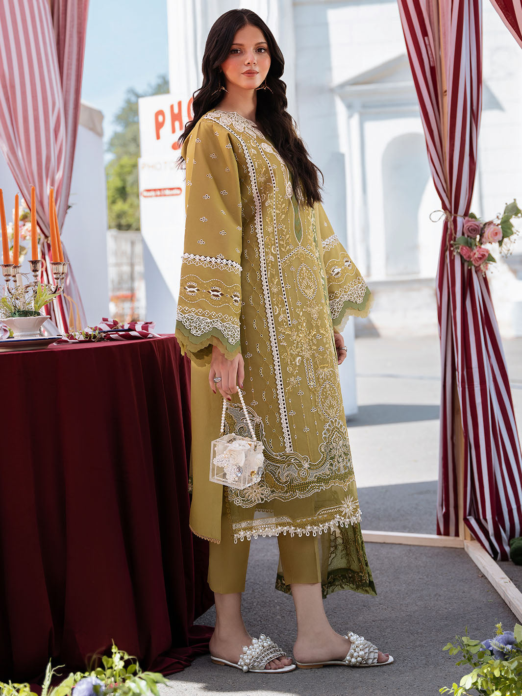 Bin Ilyas | Clara Embroidered Lawn 24 | 211 - A by Bin Ilyas - Designer Dress - Type: Ladies Clothes - Available at Libayah - 100% Original