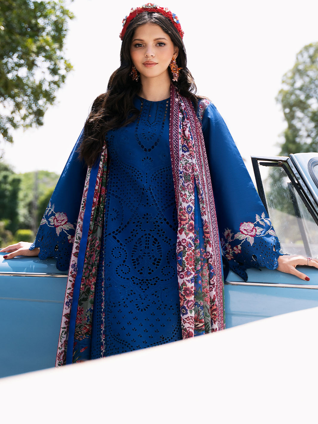 Bin Ilyas | Clara Embroidered Lawn 24 | 217 - A by Bin Ilyas - Designer Dress - Type: Ladies Clothes - Available at Libayah - 100% Original