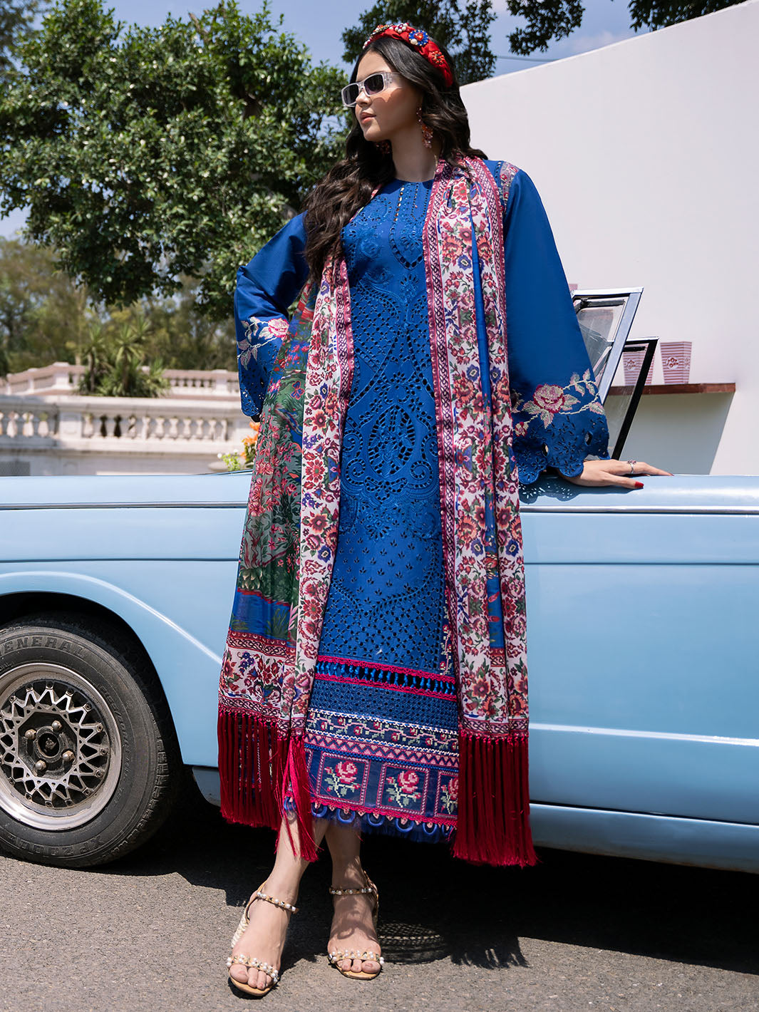 Bin Ilyas | Clara Embroidered Lawn 24 | 217 - A by Bin Ilyas - Designer Dress - Type: Ladies Clothes - Available at Libayah - 100% Original