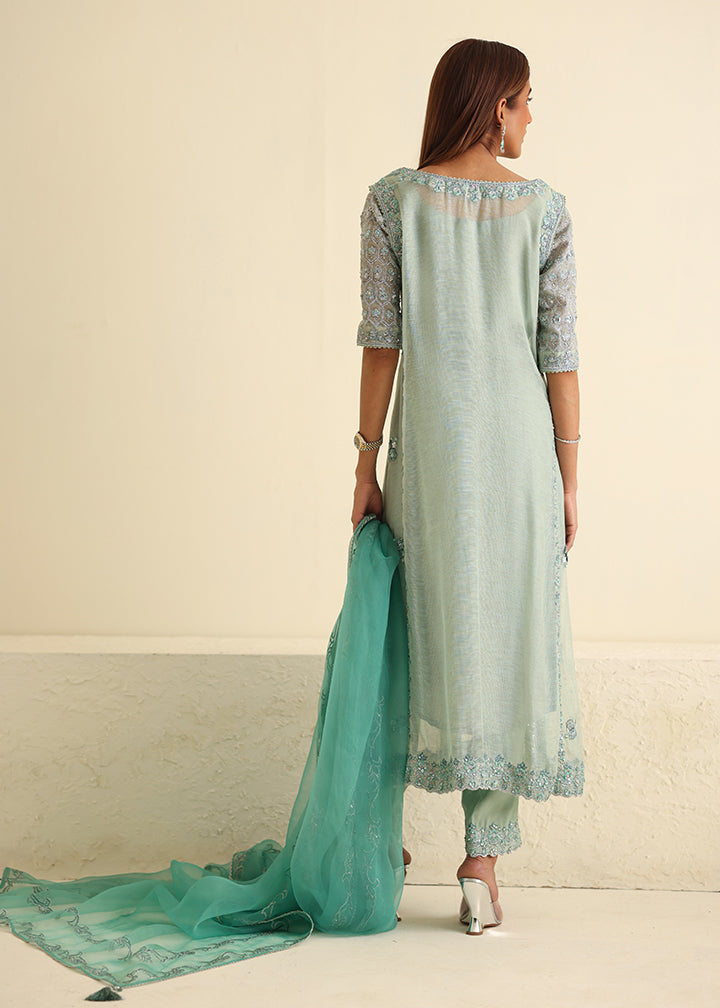 Umsha | Luxury Pret | MISTY SKY BLUE by Umsha - Designer Dress - Type: Ladies Clothes - Available at Libayah - 100% Original
