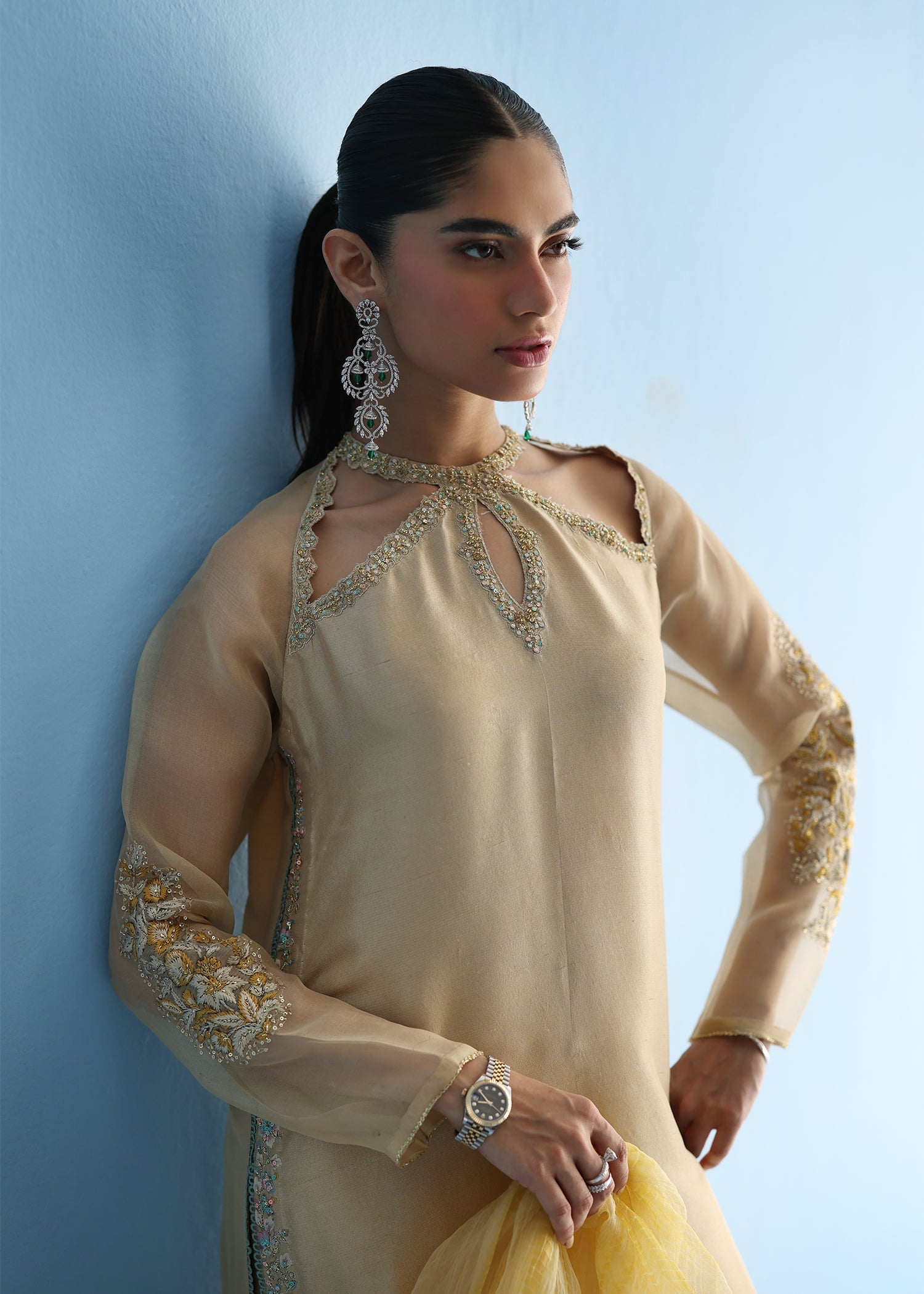 Umsha | Luxury Pret | SEA GOLD TREASURE by Umsha - Designer Dress - Type: Ladies Clothes - Available at Libayah - 100% Original