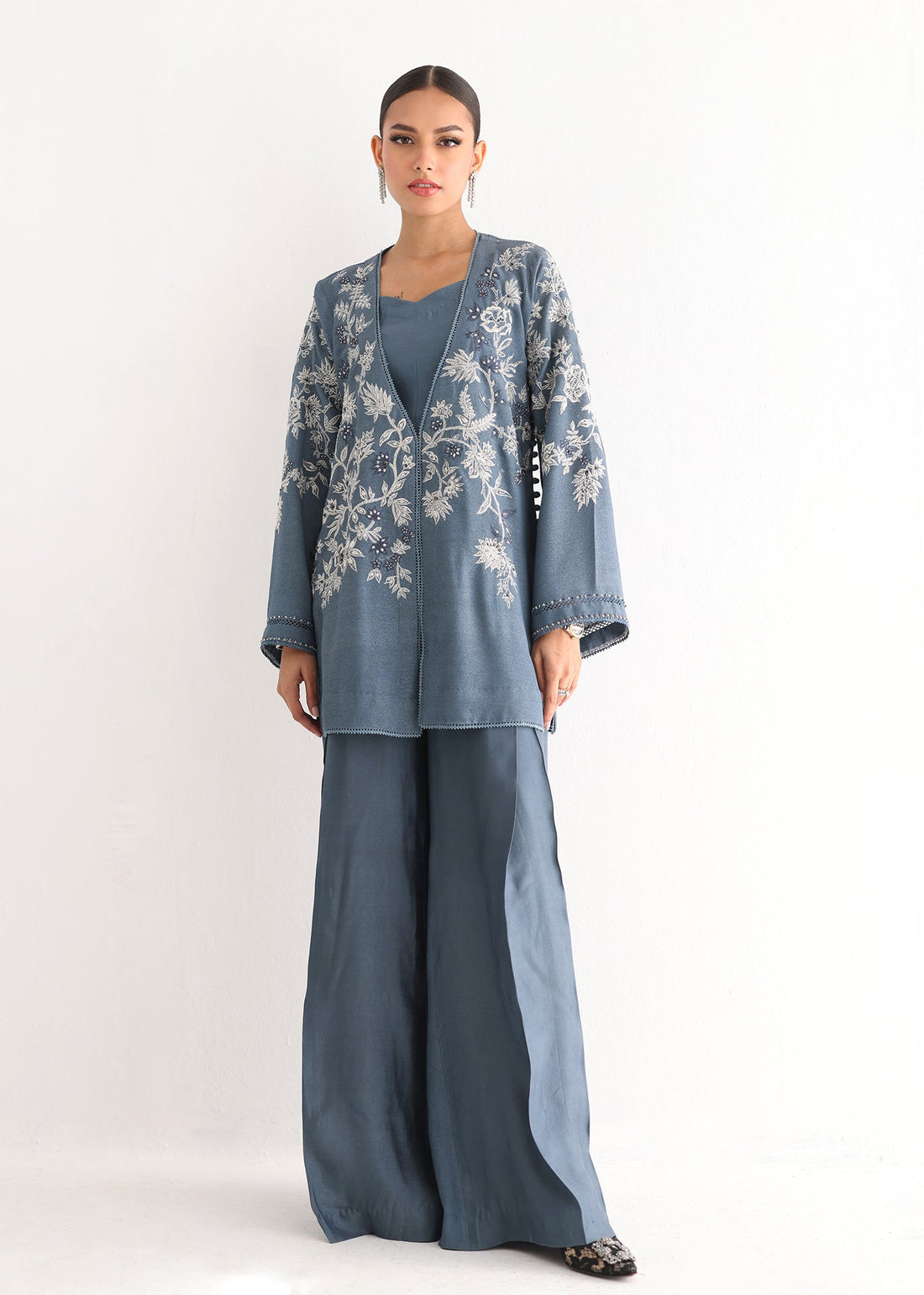 Umsha | Luxury Pret | BLUE STONE GLOSS by Umsha - Designer Dress - Type: Ladies Clothes - Available at Libayah - 100% Original