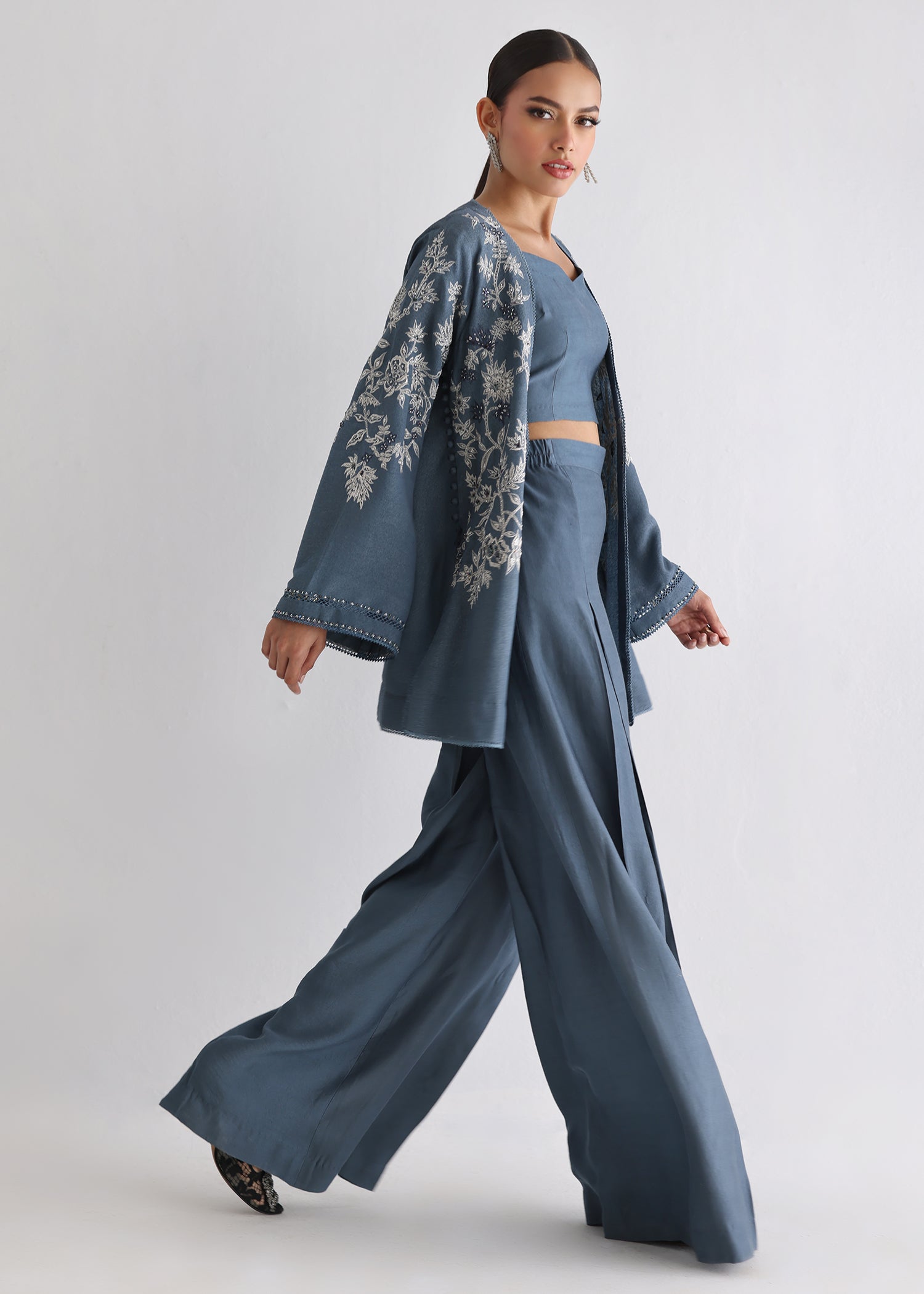 Umsha | Luxury Pret | BLUE STONE GLOSS by Umsha - Designer Dress - Type: Ladies Clothes - Available at Libayah - 100% Original