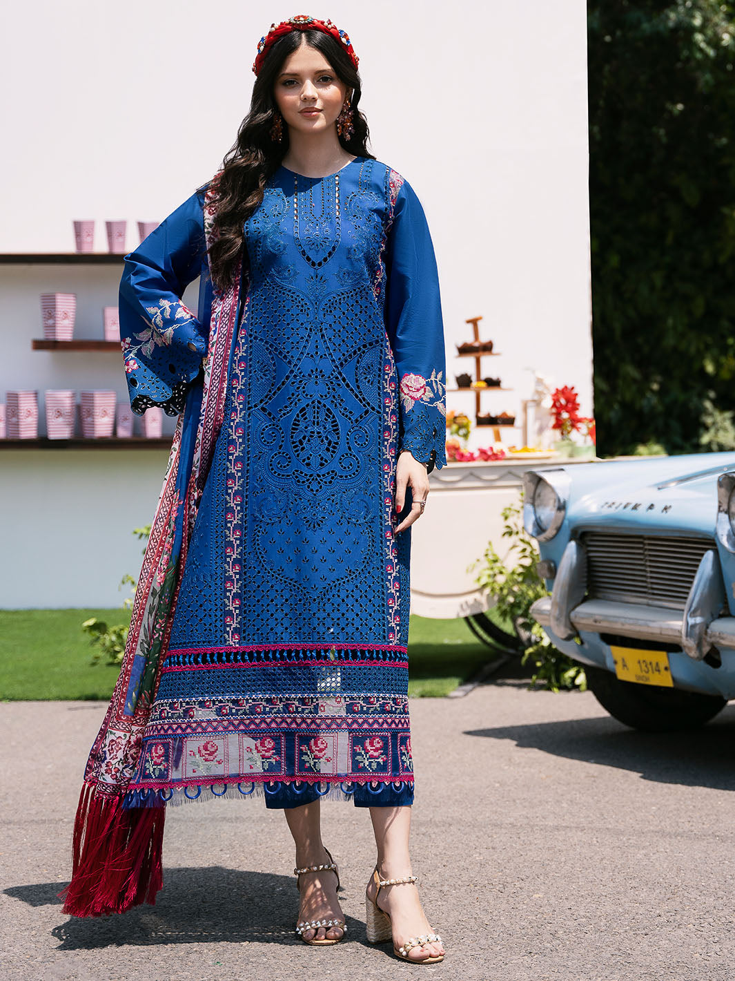 Bin Ilyas | Clara Embroidered Lawn 24 | 217 - A by Bin Ilyas - Designer Dress - Type: Ladies Clothes - Available at Libayah - 100% Original