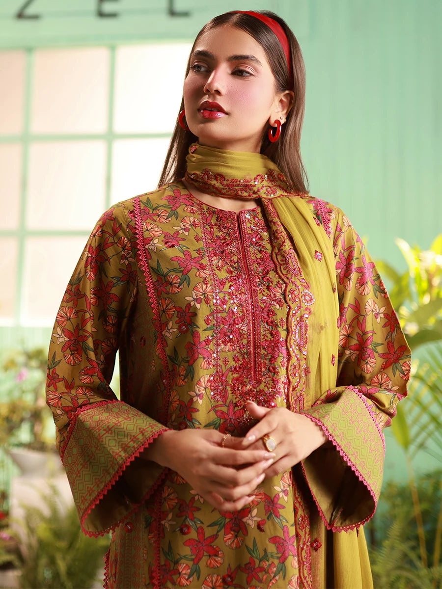 Salitex | Izel Lawn 24 | LUXURY LAWN EMBROIDERED SUIT by Salitex - Designer Dress - Type: Casuals - Available at Libayah - 100% Original