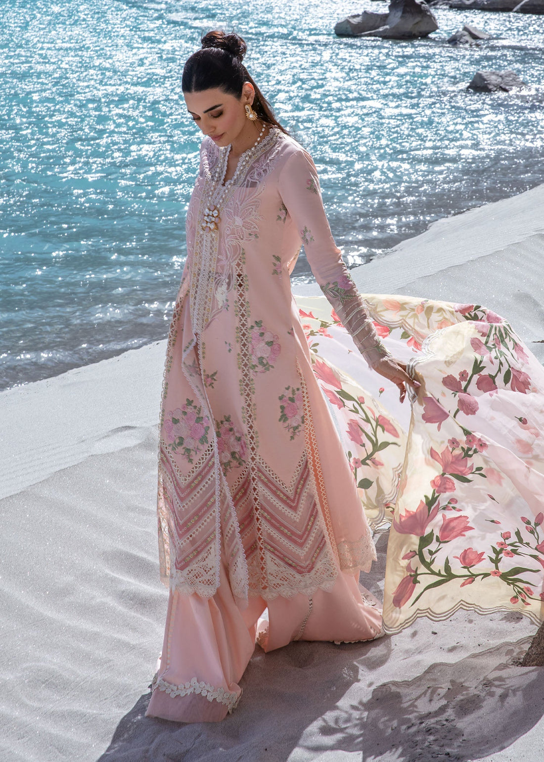 Crimson | Lawn 2024 | Forget Me Not - Sorbet Pink by Crimson - Designer Dress - Type: Ladies Clothes - Available at Libayah - 100% Original