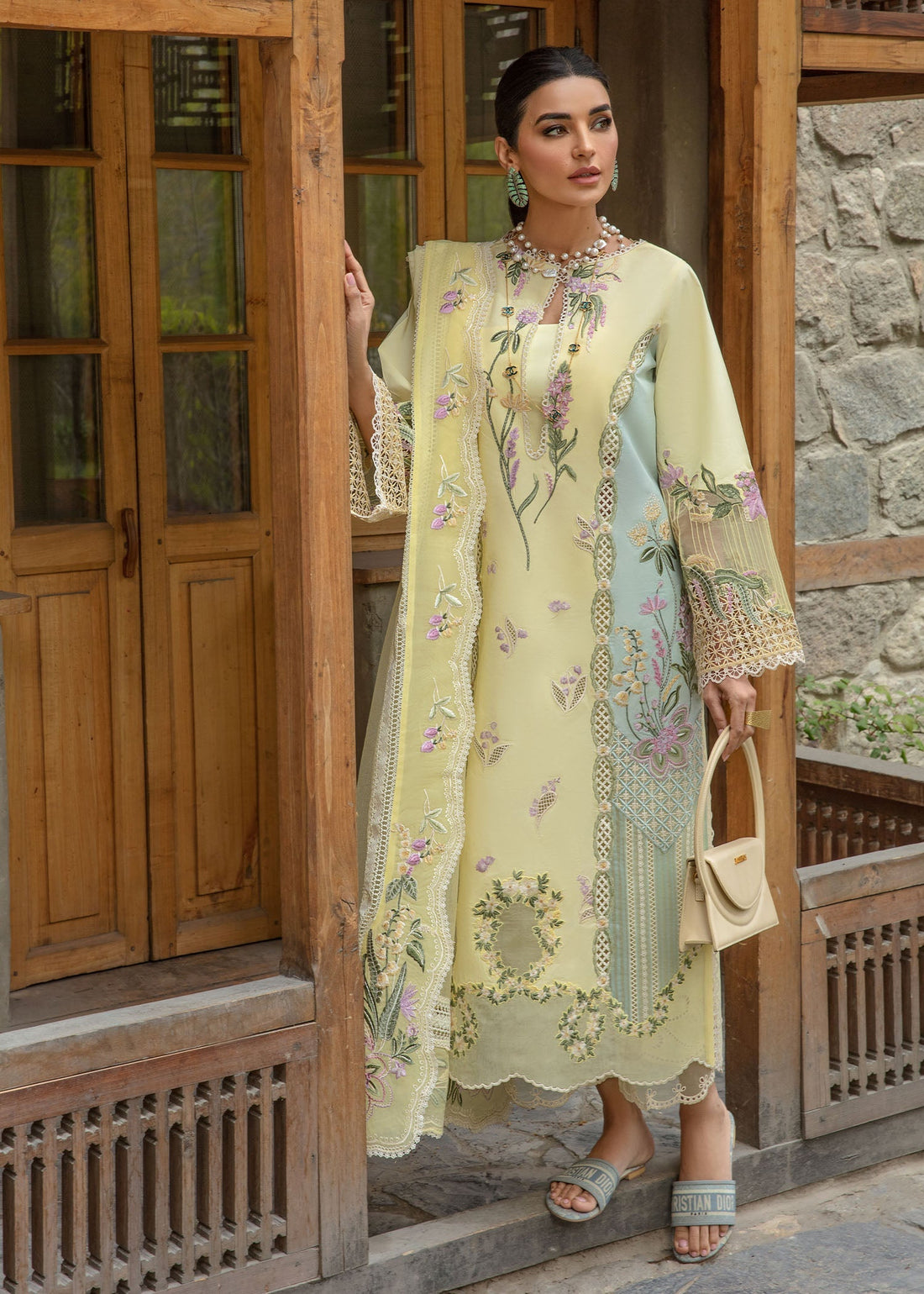Crimson | Lawn 2024 | Sun Kissed - Lemon by Crimson - Designer Dress - Type: Ladies Clothes - Available at Libayah - 100% Original