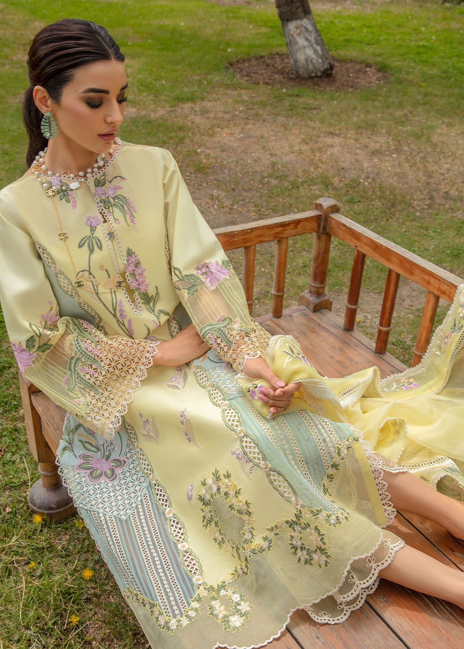 Crimson | Lawn 2024 | Sun Kissed - Lemon by Crimson - Designer Dress - Type: Ladies Clothes - Available at Libayah - 100% Original