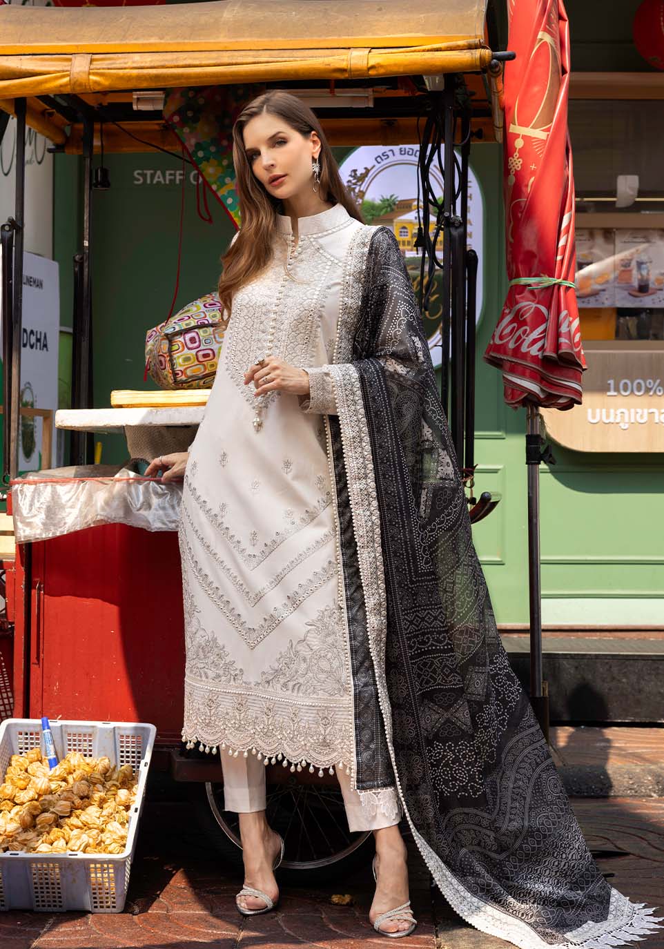 Zarqash | Luxury Lawn 25 | ZQLU 007 SIERRA by Zarqash - Designer Dress - Type: Ladies Clothes - Available at Libayah - 100% Original