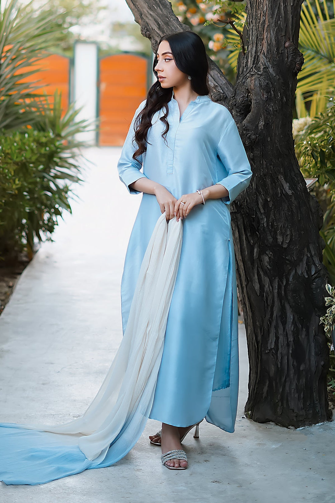 Erum Khan | Nue 25 | Serene Sky by Erum Khan - Designer Dress - Type: Ladies Clothes - Available at Libayah - 100% Original