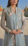Threads and Motifs | Formal Dresses 25 | Organza Embroidered Front Open Jacket by Threads and Motifs - Designer Dress  - Type : Ladies Clothes - Available at Libayah - 100% Original 