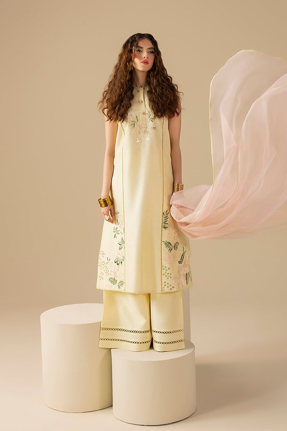 Erum Khan | Lillia Summer Edit | Butter Daze by Erum Khan - Designer Dress - Type: Ladies Clothes - Available at Libayah - 100% Original