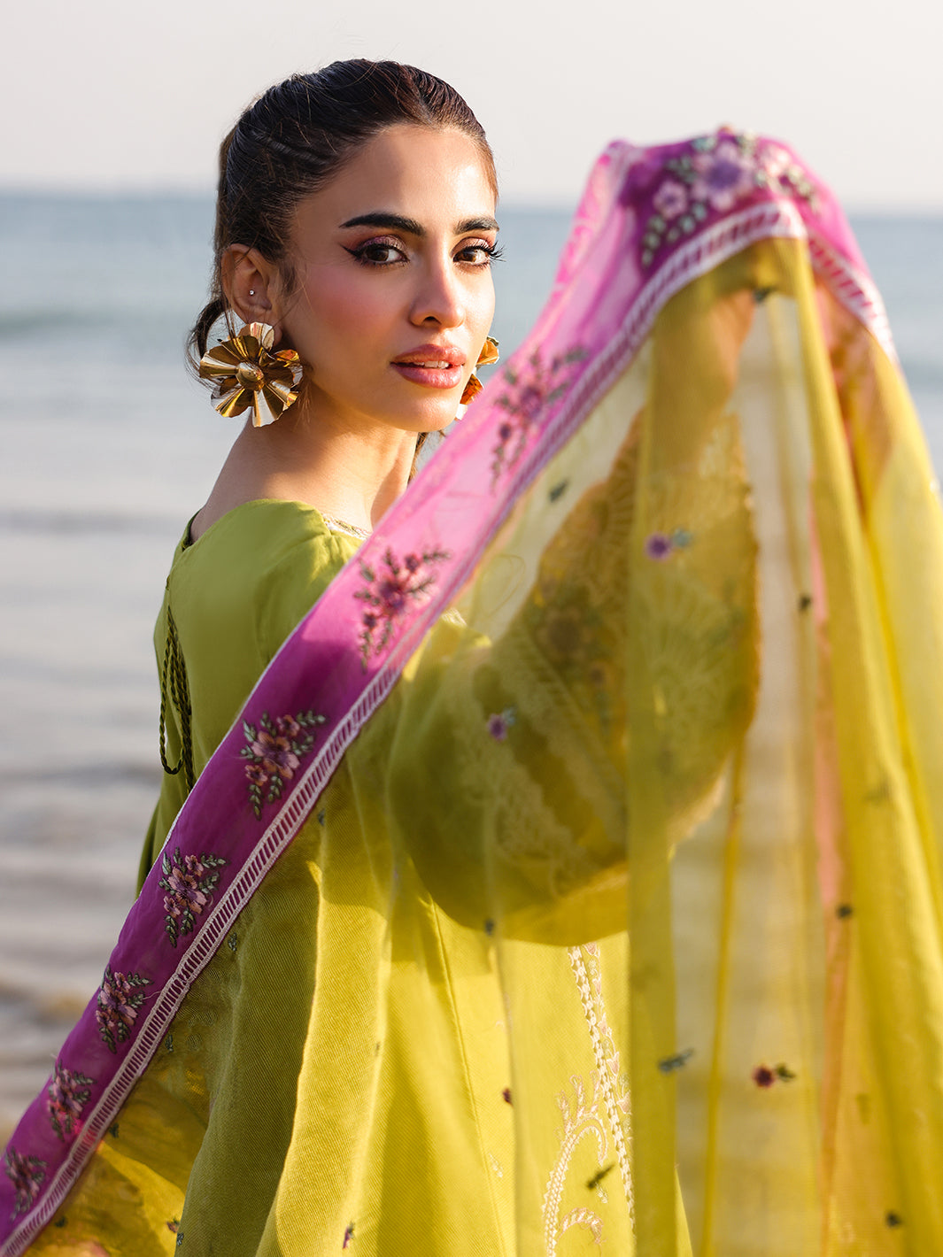 Faiza Faisal | Marine Luxury Lawn 25 | HINA by Faiza Faisal - Designer Dress - Type: Ladies Clothes - Available at Libayah - 100% Original