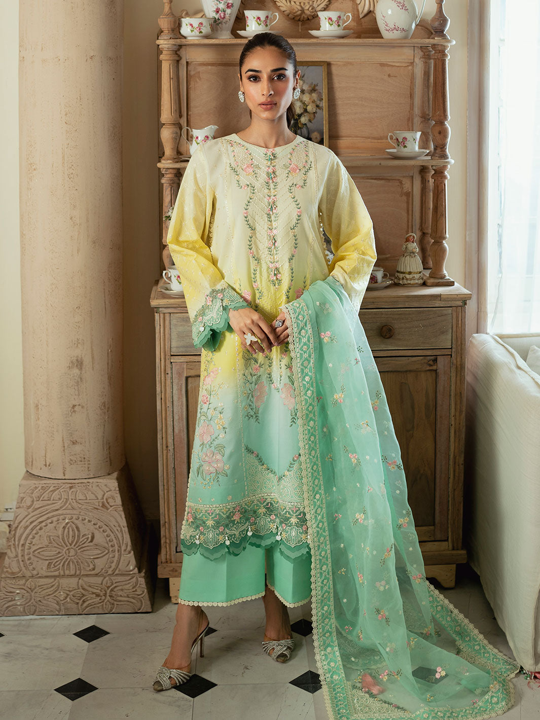 Faiza Faisal | Celine Eid Collection 24 | NOOR by Faiza Faisal - Designer Dress - Type: Ladies Clothes - Available at Libayah - 100% Original
