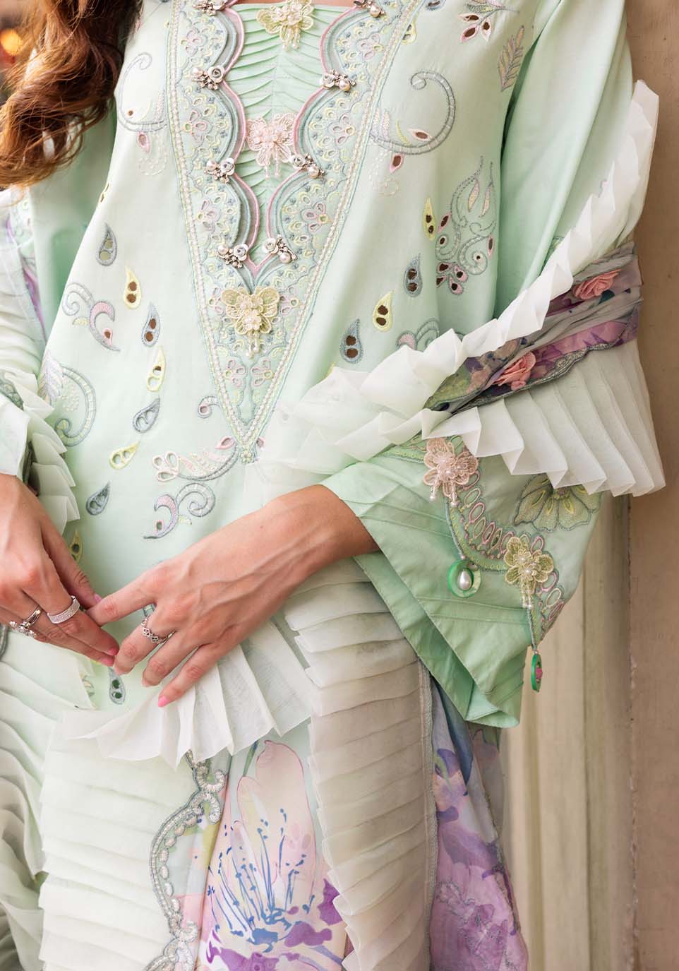Zarqash | Luxury Lawn 25 | ZQLU 005 ELLIS by Zarqash - Designer Dress - Type: Ladies Clothes - Available at Libayah - 100% Original