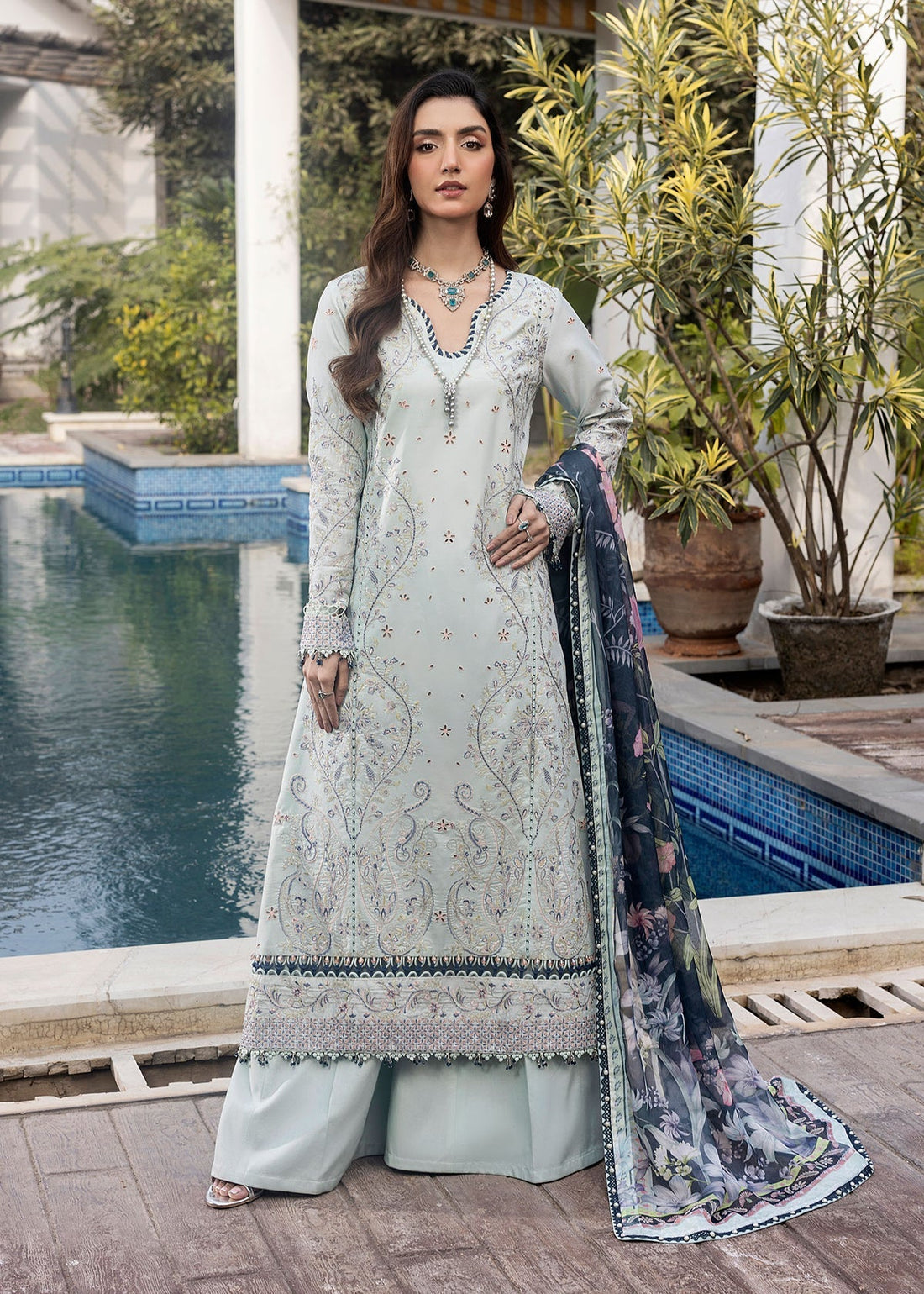 Shurooq | Luxury Lawn 25 | Evie by Shurooq - Designer Dress - Type: Ladies Clothes - Available at Libayah - 100% Original