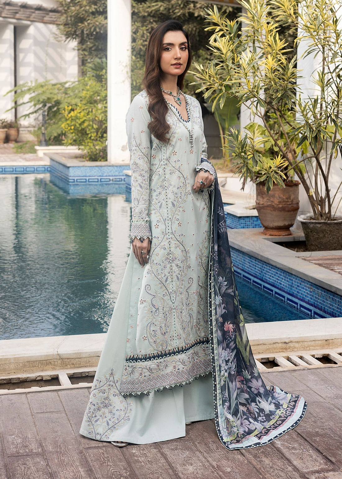 Shurooq | Luxury Lawn 25 | Evie by Shurooq - Designer Dress - Type: Ladies Clothes - Available at Libayah - 100% Original