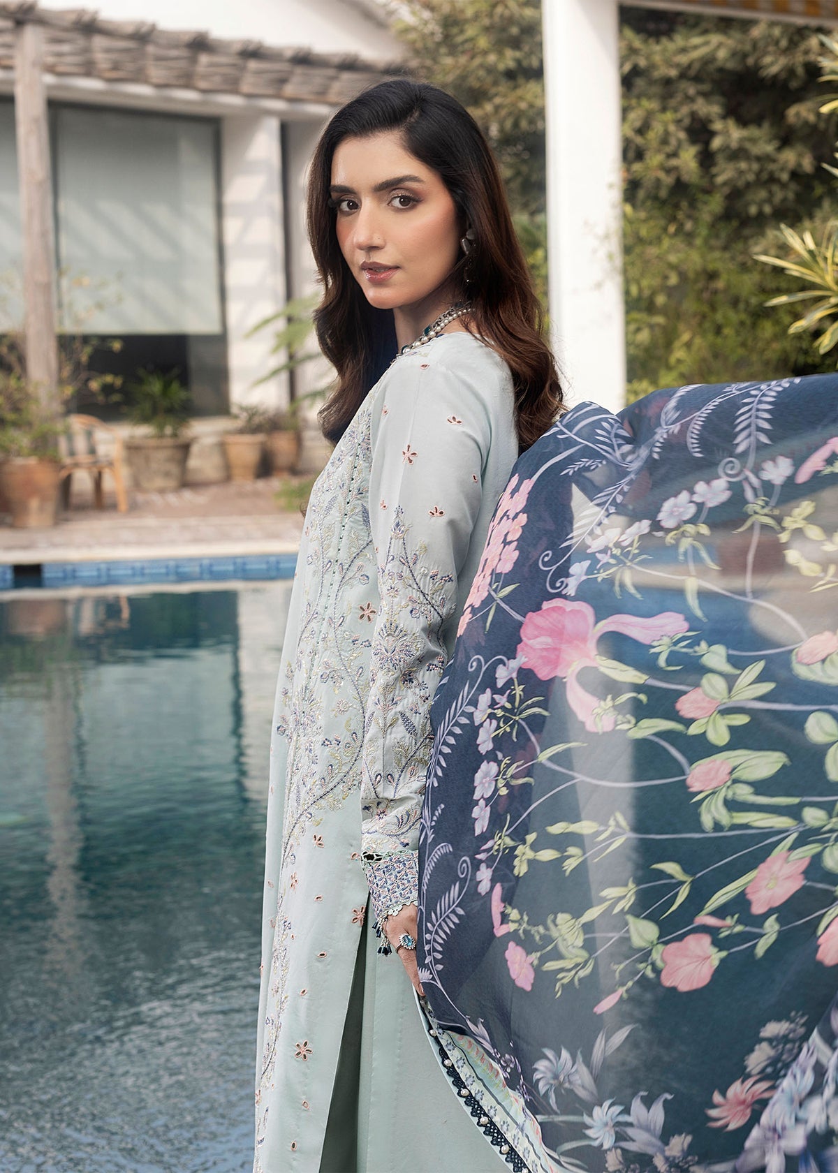 Shurooq | Luxury Lawn 25 | Evie by Shurooq - Designer Dress - Type: Ladies Clothes - Available at Libayah - 100% Original