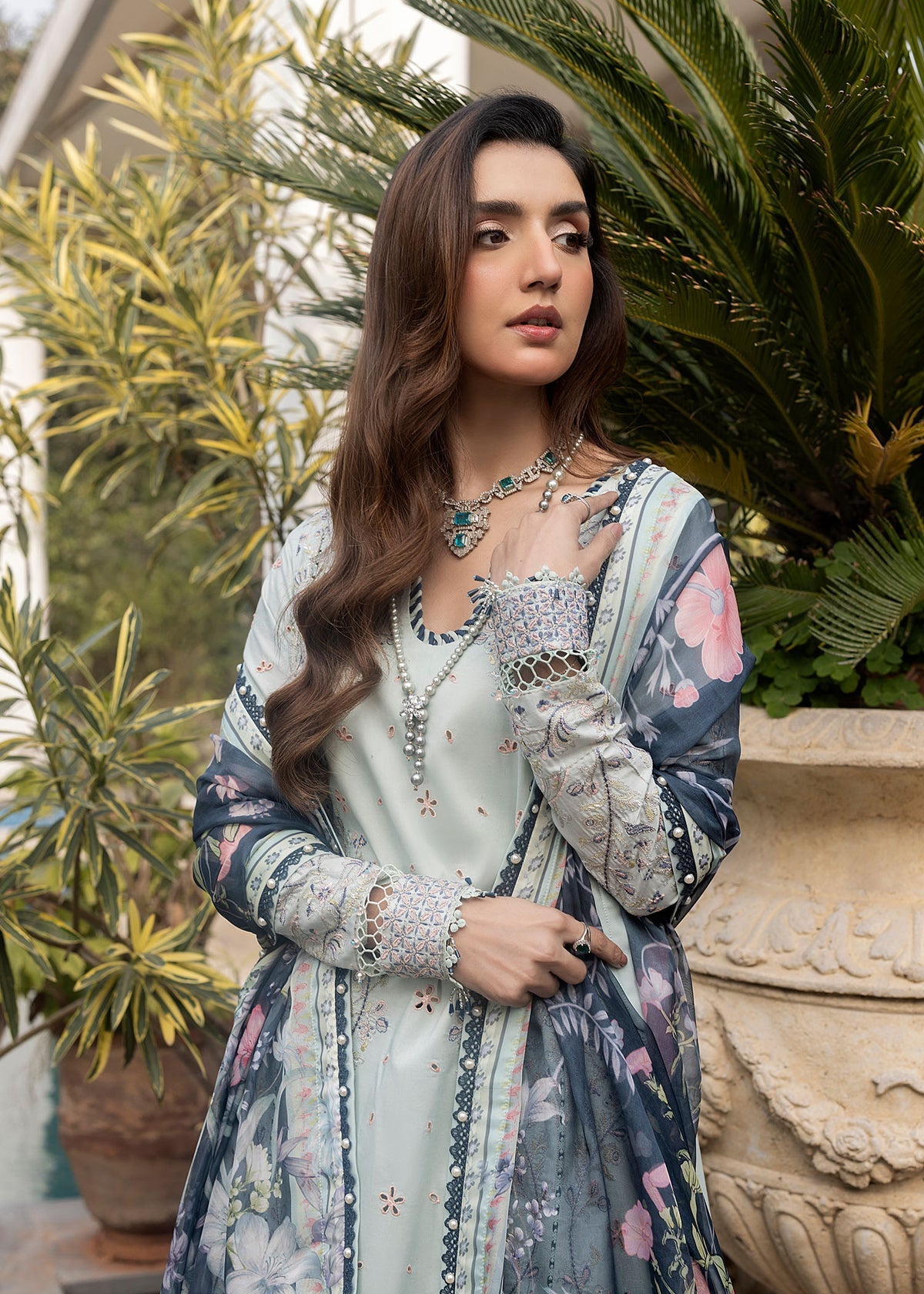 Shurooq | Luxury Lawn 25 | Evie by Shurooq - Designer Dress - Type: Ladies Clothes - Available at Libayah - 100% Original