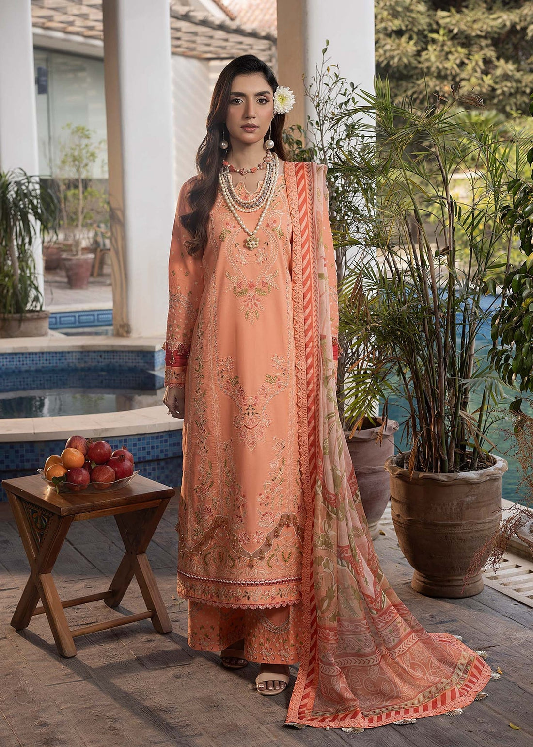 Shurooq | Luxury Lawn 25 | Zyra by Shurooq - Designer Dress - Type: Ladies Clothes - Available at Libayah - 100% Original