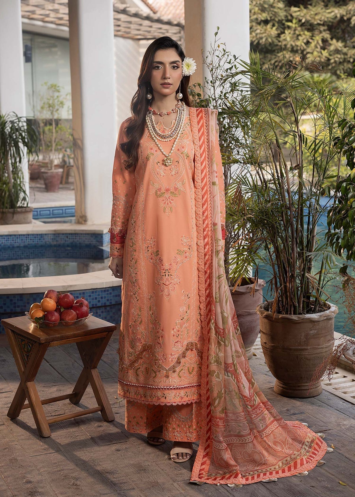 Shurooq | Luxury Lawn 25 | Zyra by Shurooq - Designer Dress - Type: Ladies Clothes - Available at Libayah - 100% Original