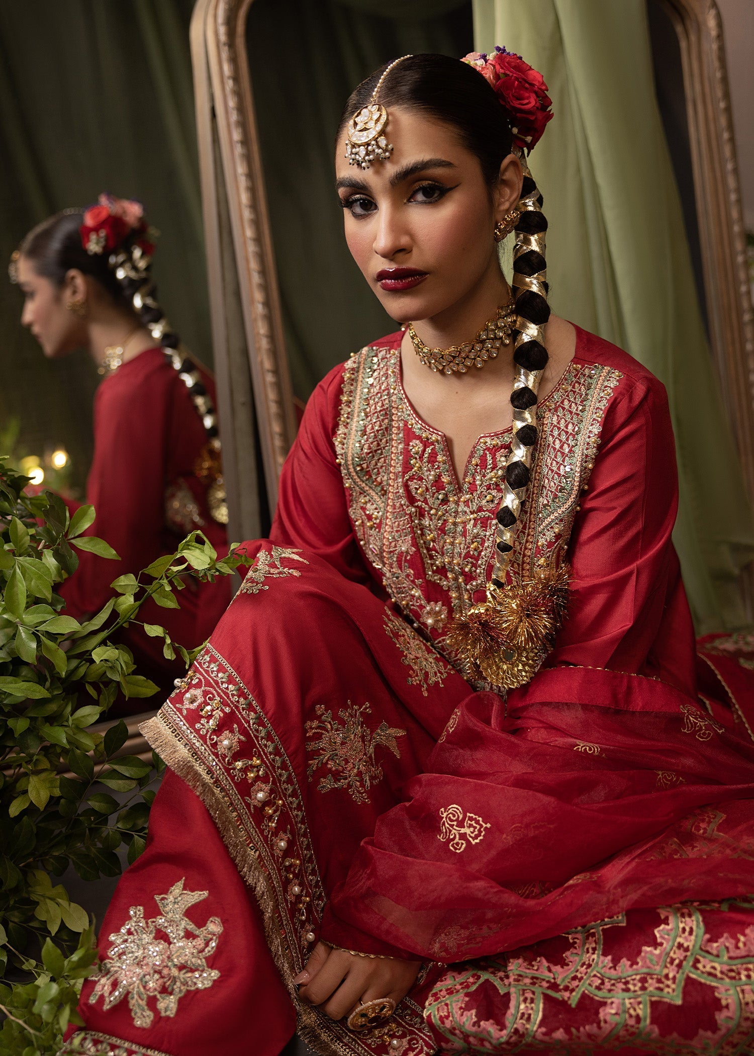 Shurooq | Garden of Dream | Crimson by Shurooq - Designer Dress - Type: Ladies Clothes - Available at Libayah - 100% Original