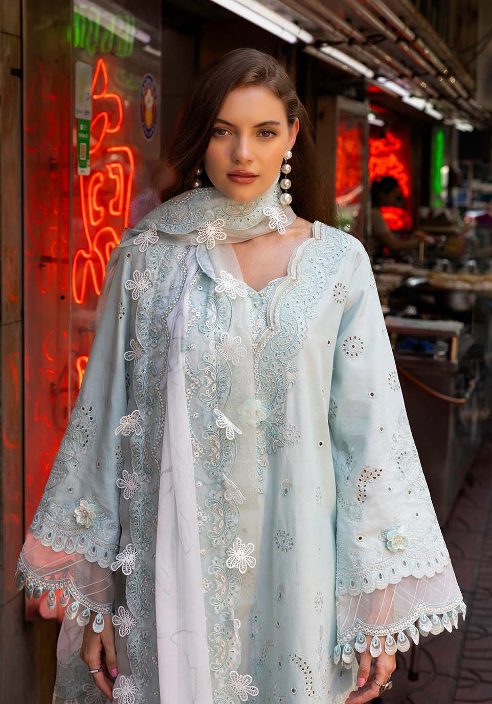 Zarqash | Luxury Lawn 25 | ZQLU 004 CECILY by Zarqash - Designer Dress - Type: Ladies Clothes - Available at Libayah - 100% Original
