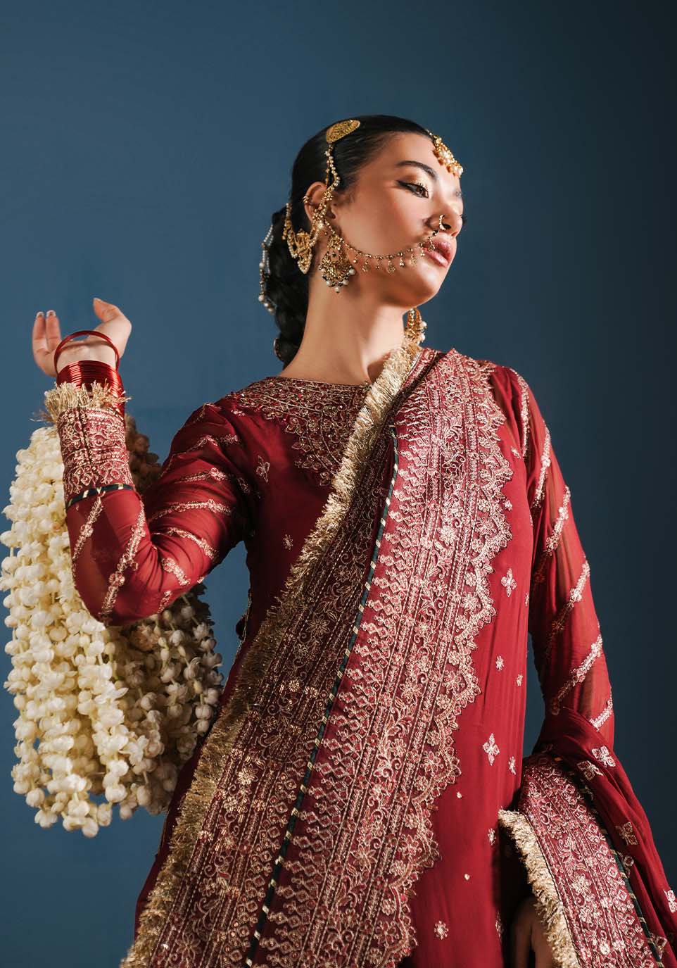 Zarqash | Lakhnawi Festive Chiffon 24 |  ZQL 001 A GULRUKH by Zarqash - Designer Dress - Type: Ladies Clothes - Available at Libayah - 100% Original