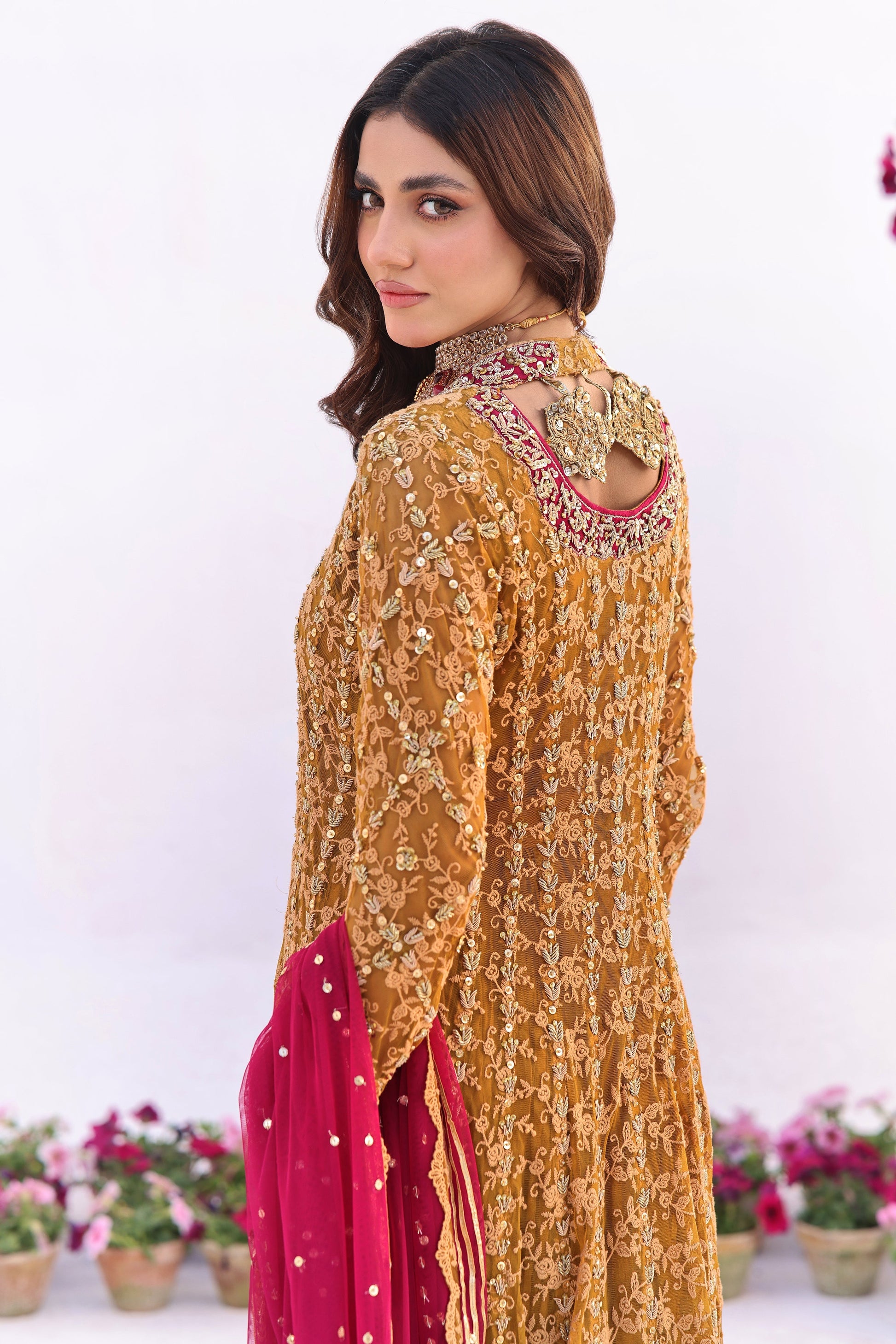 Mona Imran | Inara Wedding Formals | SUNEHRI by Mona Imran - Designer Dress - Type: Ladies Clothes - Available at Libayah - 100% Original