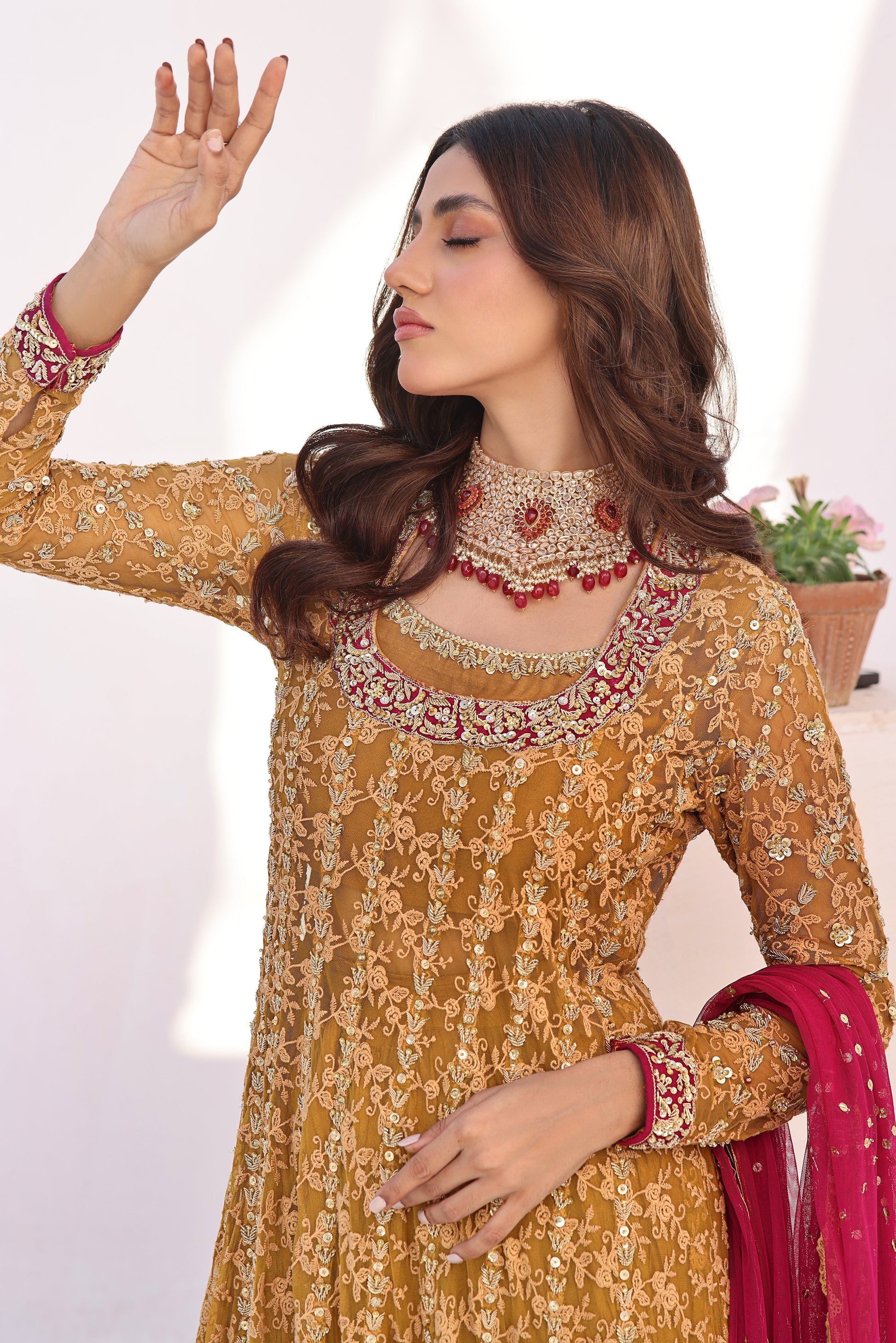 Mona Imran | Inara Wedding Formals | SUNEHRI by Mona Imran - Designer Dress - Type: Ladies Clothes - Available at Libayah - 100% Original