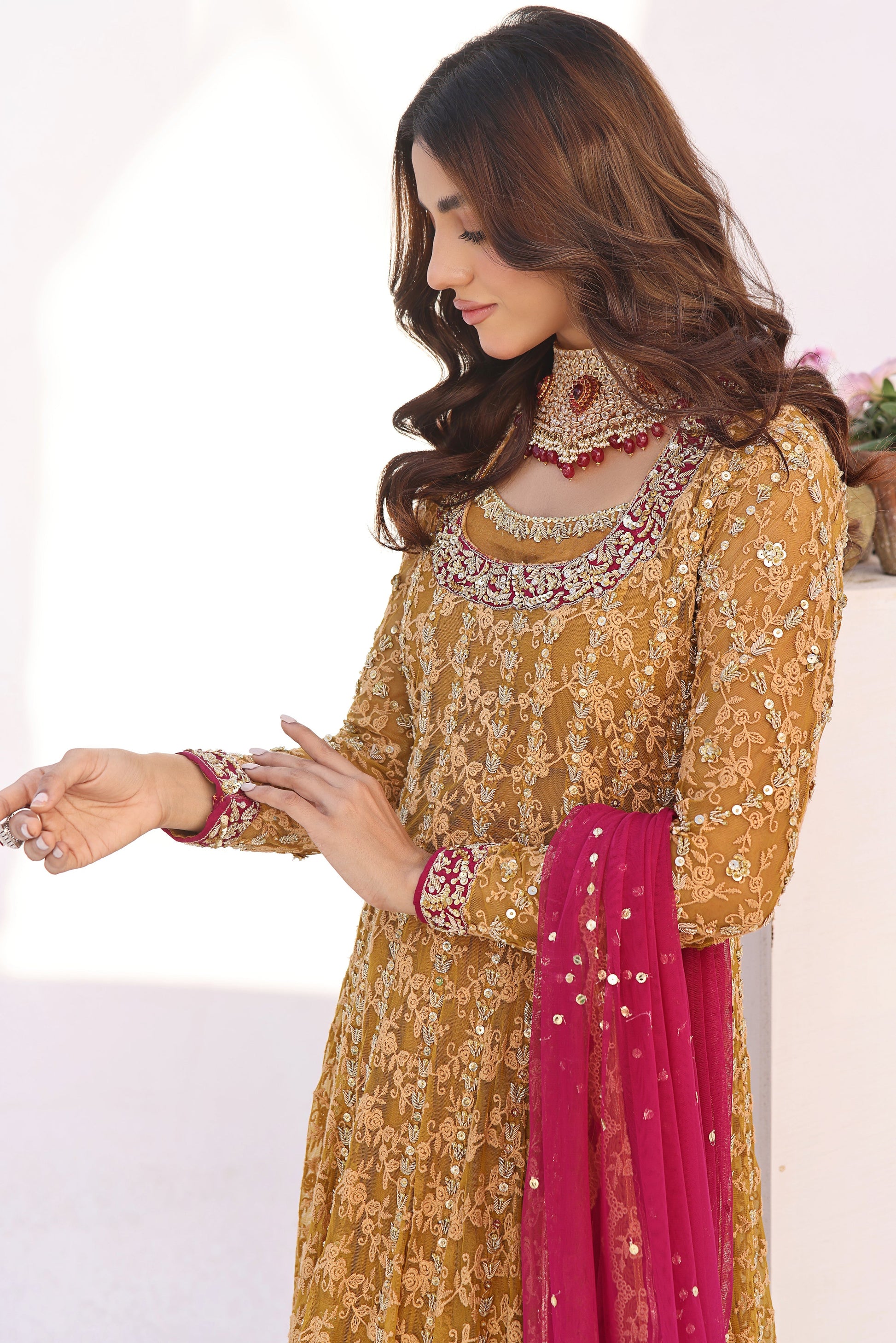 Mona Imran | Inara Wedding Formals | SUNEHRI by Mona Imran - Designer Dress - Type: Ladies Clothes - Available at Libayah - 100% Original