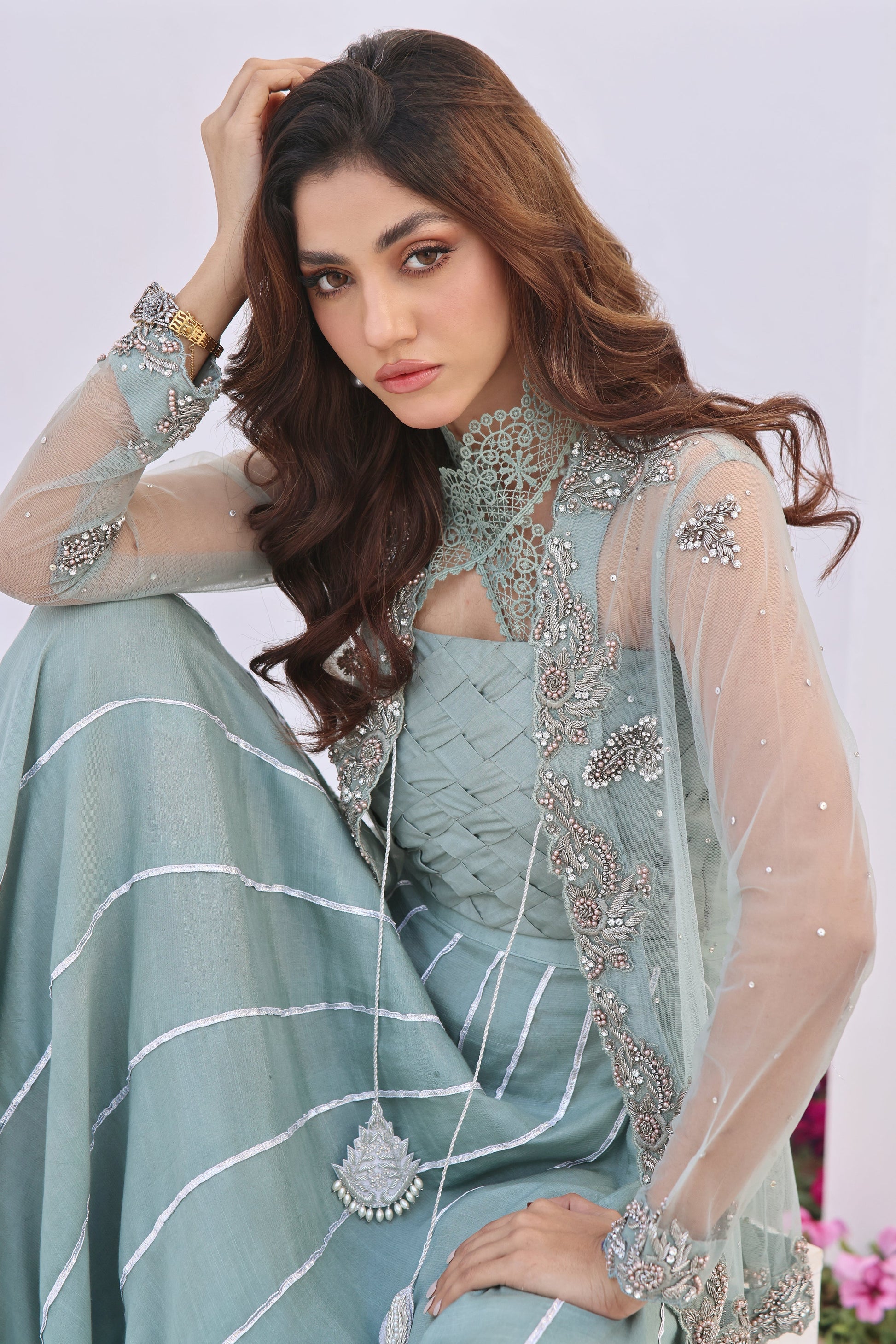 Mona Imran | Inara Wedding Formals | AASMANI by Mona Imran - Designer Dress - Type: Ladies Clothes - Available at Libayah - 100% Original