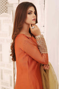 Wahajmkhan | Sitara Formals | RUST & DHANI OUTFIT by Wahaj M.Khan - Designer Dress - Type: Ladies Clothes - Available at Libayah - 100% Original