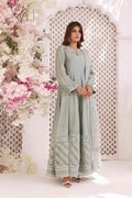 Wahajmkhan | Sitara Formals | MINT SILK ANARKALI OUTFIT by Wahaj M.Khan - Designer Dress - Type: Ladies Clothes - Available at Libayah - 100% Original