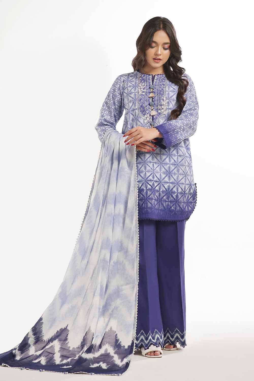 Gul Ahmed | MalMal Collection 24 | ML-42010 by Gul Ahmed - Designer Dress - Type: Luxury - Available at Libayah - 100% Original