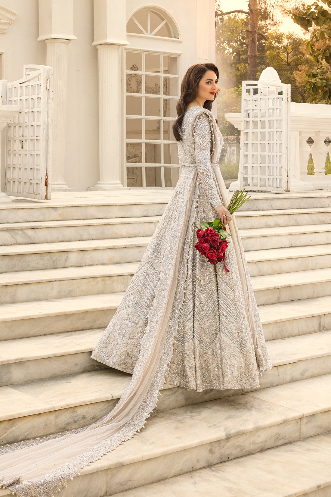 Erum Khan | Iris Bridal Couture 24 | DIAMOND DEWDROP by Erum Khan - Designer Dress - Type: Bridal - Available at Libayah - 100% Original